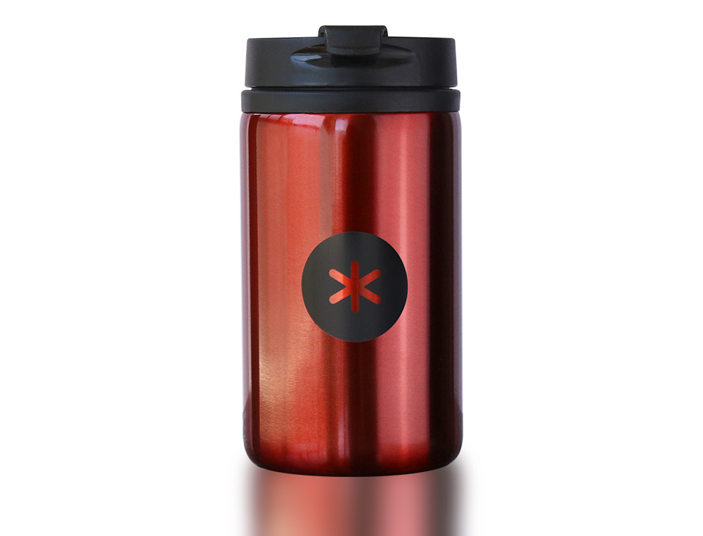 GOURDE ANTARTIK ACIER INOXYDABLE COUVERCLE          DISTRIBUTEUR SYSTEME DE       SECURITE 290 ML ROUGE