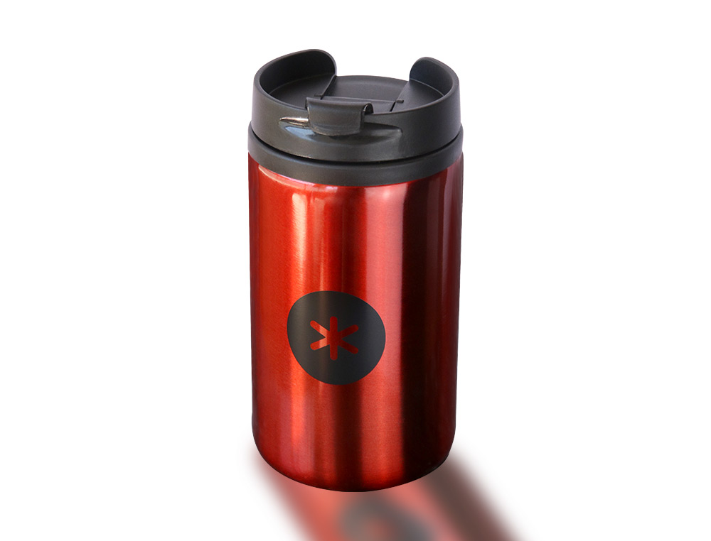 GOURDE ANTARTIK ACIER INOXYDABLE COUVERCLE          DISTRIBUTEUR SYSTEME DE       SECURITE 290 ML ROUGE