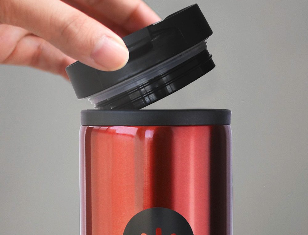 GOURDE ANTARTIK ACIER INOXYDABLE COUVERCLE          DISTRIBUTEUR SYSTEME DE       SECURITE 290 ML ROUGE