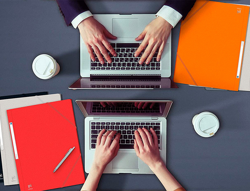 CHEMISE ELASTIQUE 3 RABATS OXFORD EUROFOLIO+ A4 ROUGE