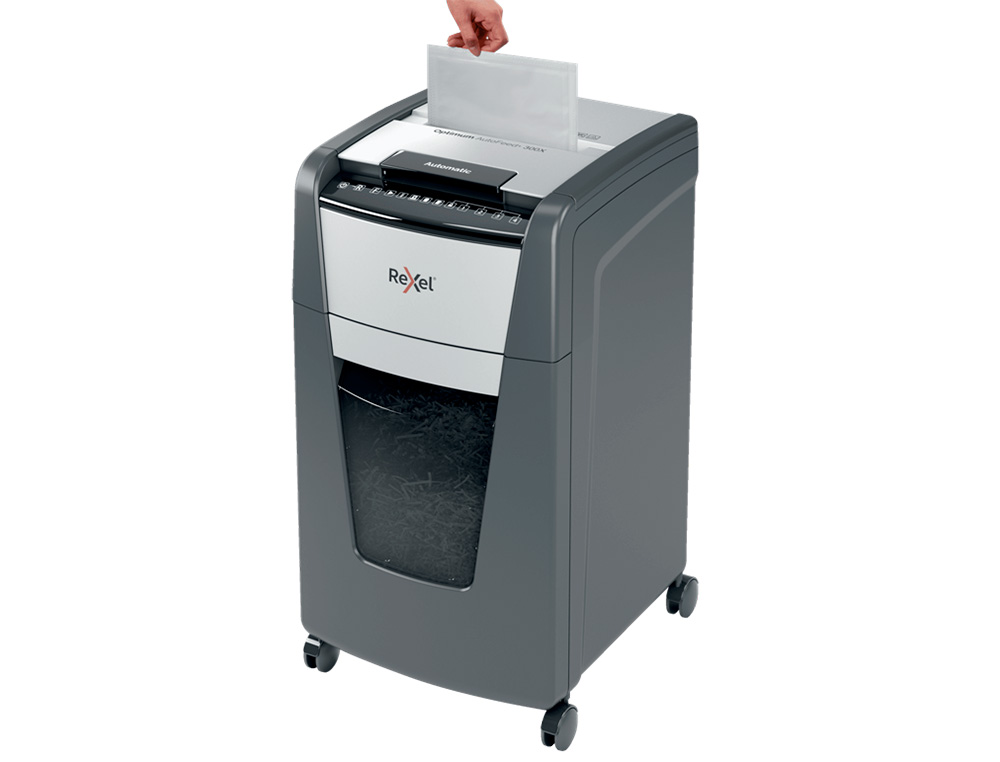 DESTRUCTEUR DE DOCUMENTS REXEL OPTIMUM AUTO+ COUPE     MICRO 300F CORBEILLE DE 60L