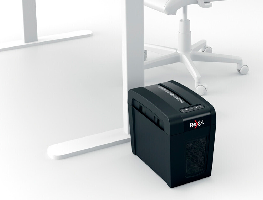 DESTRUCTEUR DE DOCUMENTS REXEL SECURE X6-SL COUPE CROISEE 6F CORBEILLE DE 10L