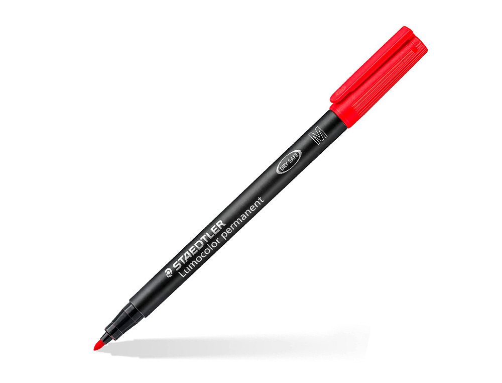 MARQUEUR STAEDTLER PERMANENT DRY SAFE LUMOCOLOR 317 POINTE MOYENNE 1MM COLORIS ASSROTIS ETUI DE 14 FEUTRES