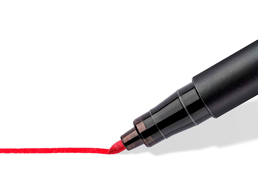 MARQUEUR STAEDTLER PERMANENT DRY SAFE LUMOCOLOR 317 POINTE MOYENNE 1MM COLORIS ASSROTIS ETUI DE 14 FEUTRES