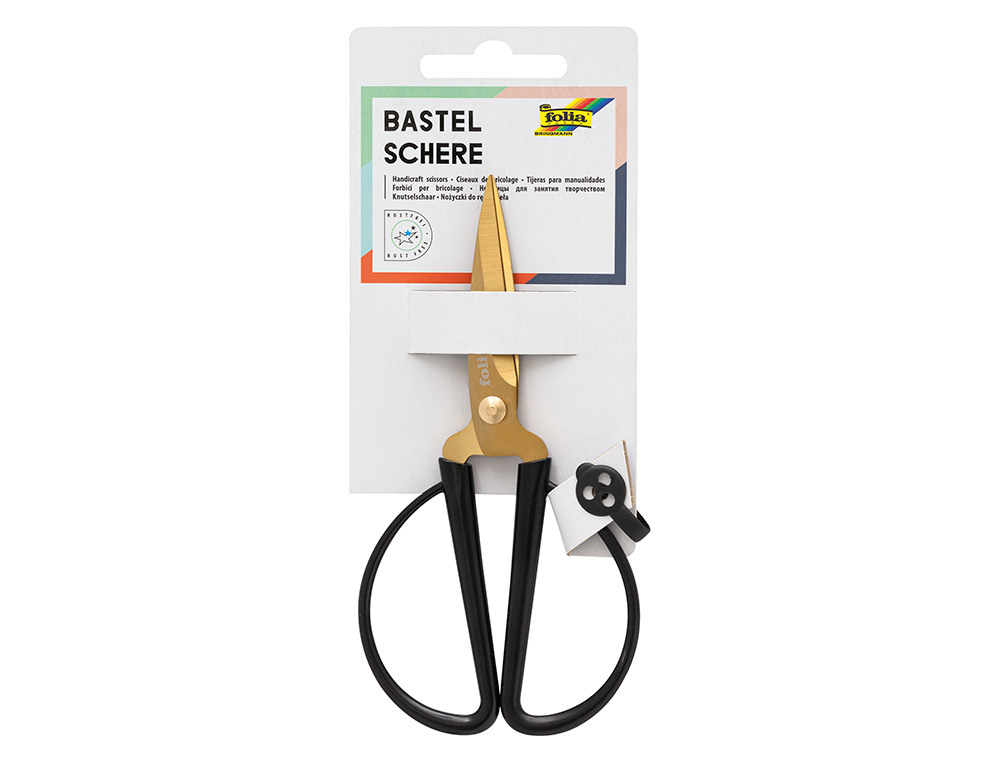 CISEAUX MAX BRINGMANN ACIER INOX LONGUEUR 14,5CM COLORIS  OR