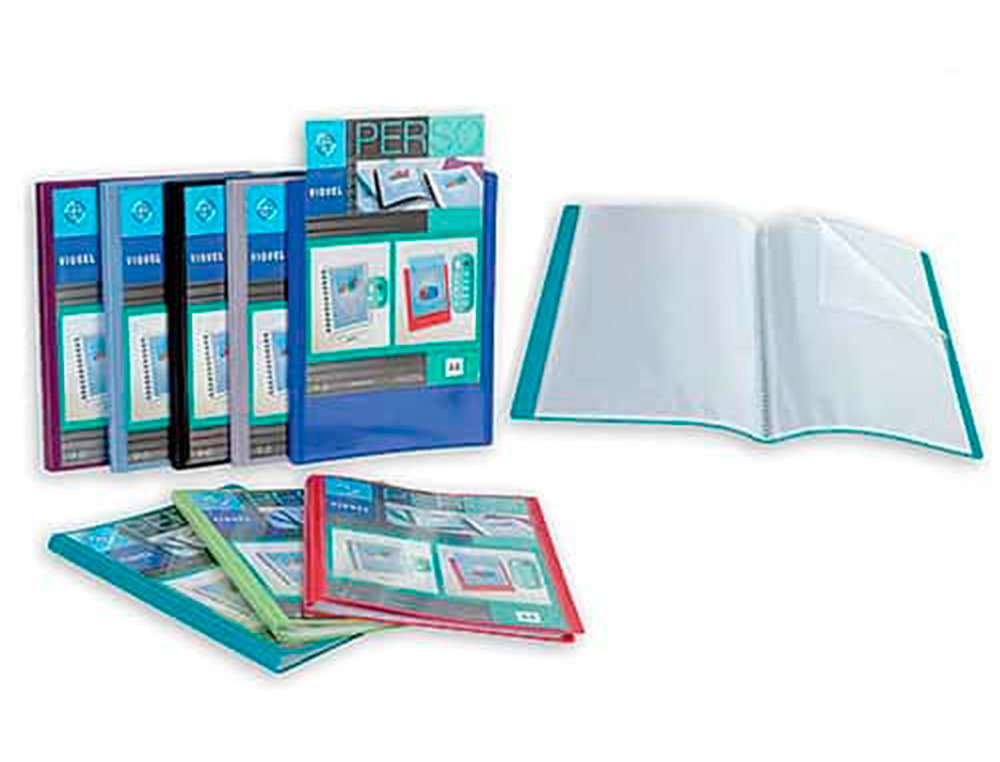 PORTE VUES ESSENTIEL RECYCLE PERSONNALISABLE 40 VUES       POLYPROPYLENE A4 COLORIS      ASSORTIS
