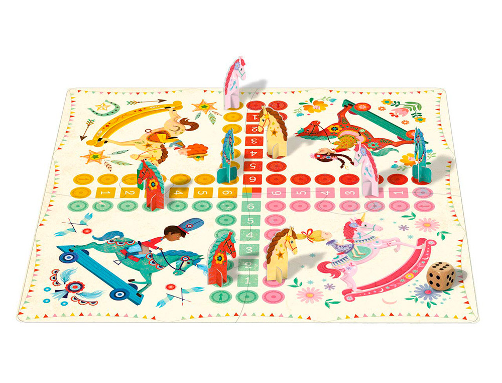 JEU DE SOCIETE EDITION LITO JEU DES PETITS CHEVAUX DES 4 ANS