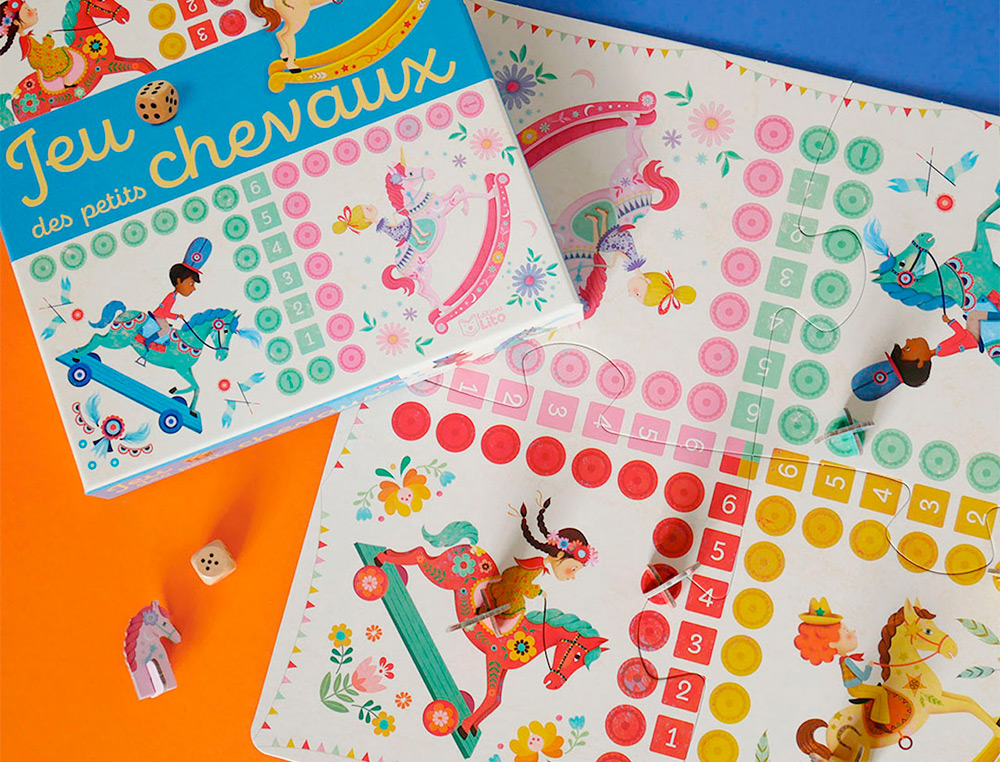 JEU DE SOCIETE EDITION LITO JEU DES PETITS CHEVAUX DES 4 ANS