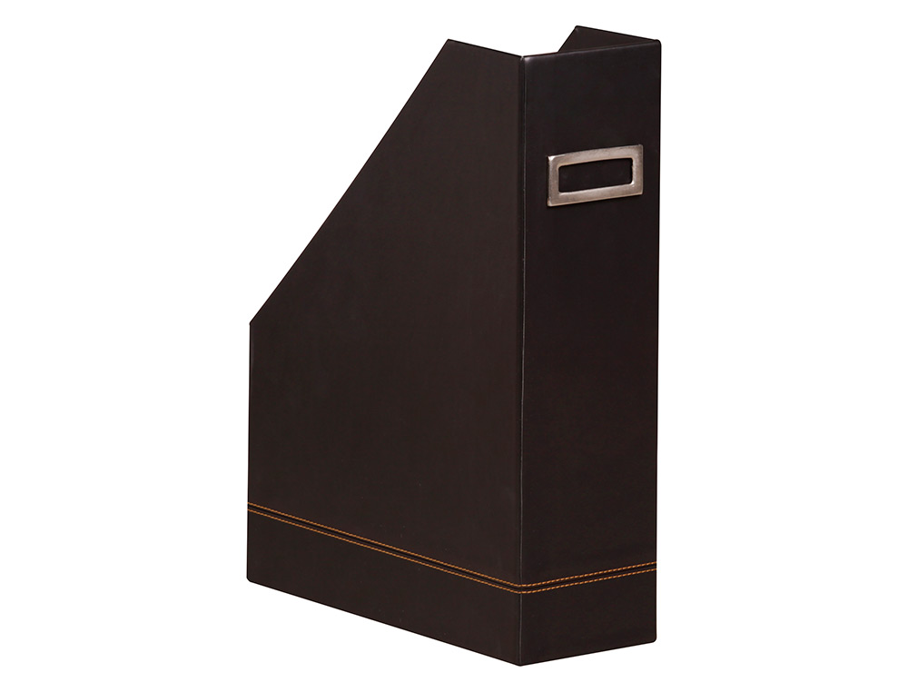 PORTE-REVUES RHODIARAMA SIMIL CUIR NOIR VELOUT 10X25X31 CM