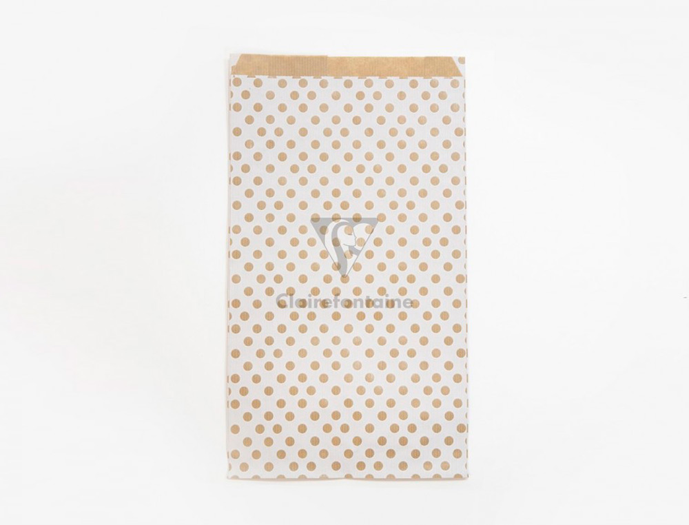 POCHETTES KRAFT FOND BLANC 50G/M   21X37+7 CM  SACHET DE 50 UN