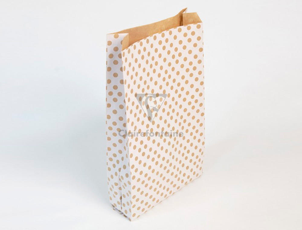 POCHETTES KRAFT FOND BLANC 50G/M   21X37+7 CM  SACHET DE 50 UN