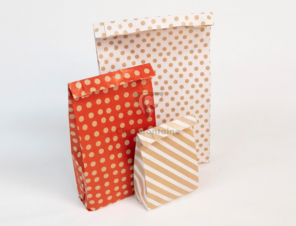 POCHETTES KRAFT FOND BLANC 50G/M   21X37+7 CM  SACHET DE 50 UN