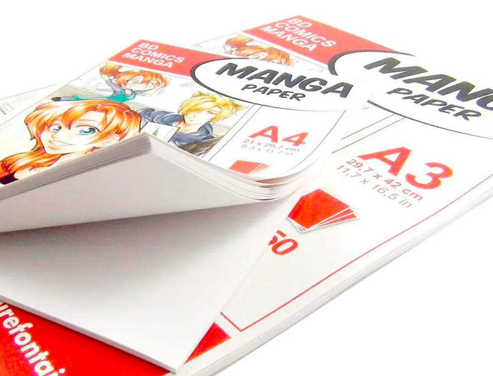 MANGA ILLUSTRATIONS BLOC COLL  CLAIREFONTAINE A3       29,7X42CM 100GR 50F