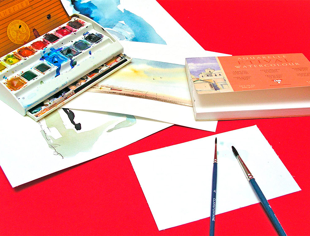 BLOC ETIVAL AQUARELLE CLAIREFONTAINE A3 10F