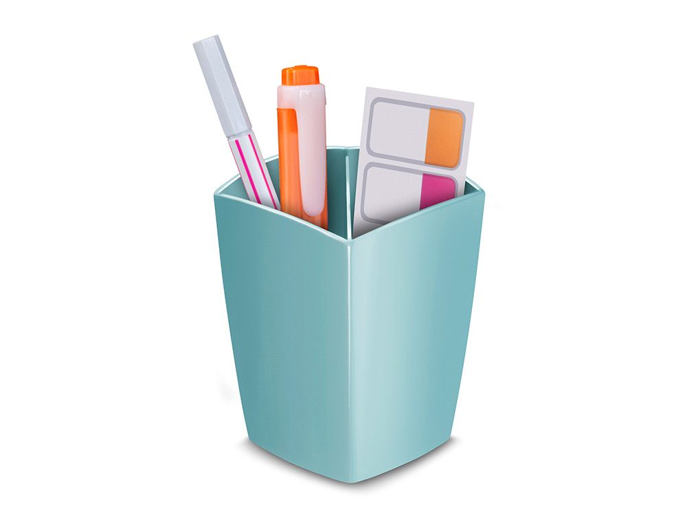 POT   CRAYONS CEP RIVIERA 2 COMPARTIMENTS 32 CRAYONS      74X74X95 MM VERT D'EAU