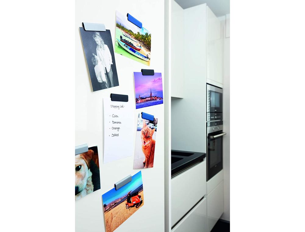 CLIP PINCE AFFICHAGE DURABLE DURAFIX ADH SIF SACHET DE 5   PI CES 60MM GRIS METALLIS E