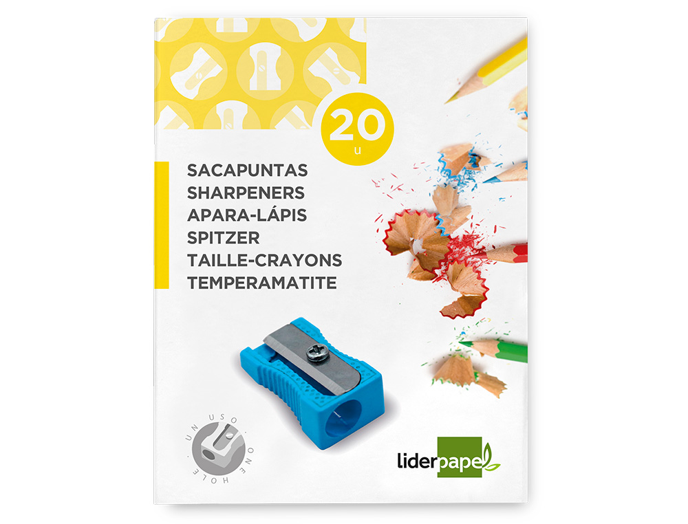 TAILLE-CRAYON LIDERPAPEL METALLIQUE 1 USAGE COLORIS    BLEU