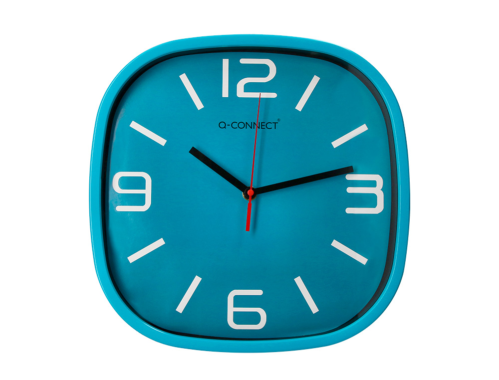HORLOGE Q-CONNECT MURALE PLASTIQUE MOUVEMENT           SILENCIEUX DIAMETRE  30 CM    COLORIS BLEU