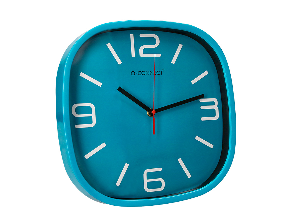 HORLOGE Q-CONNECT MURALE PLASTIQUE MOUVEMENT           SILENCIEUX DIAMETRE  30 CM    COLORIS BLEU