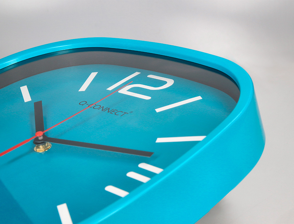 HORLOGE Q-CONNECT MURALE PLASTIQUE MOUVEMENT           SILENCIEUX DIAMETRE  30 CM    COLORIS BLEU