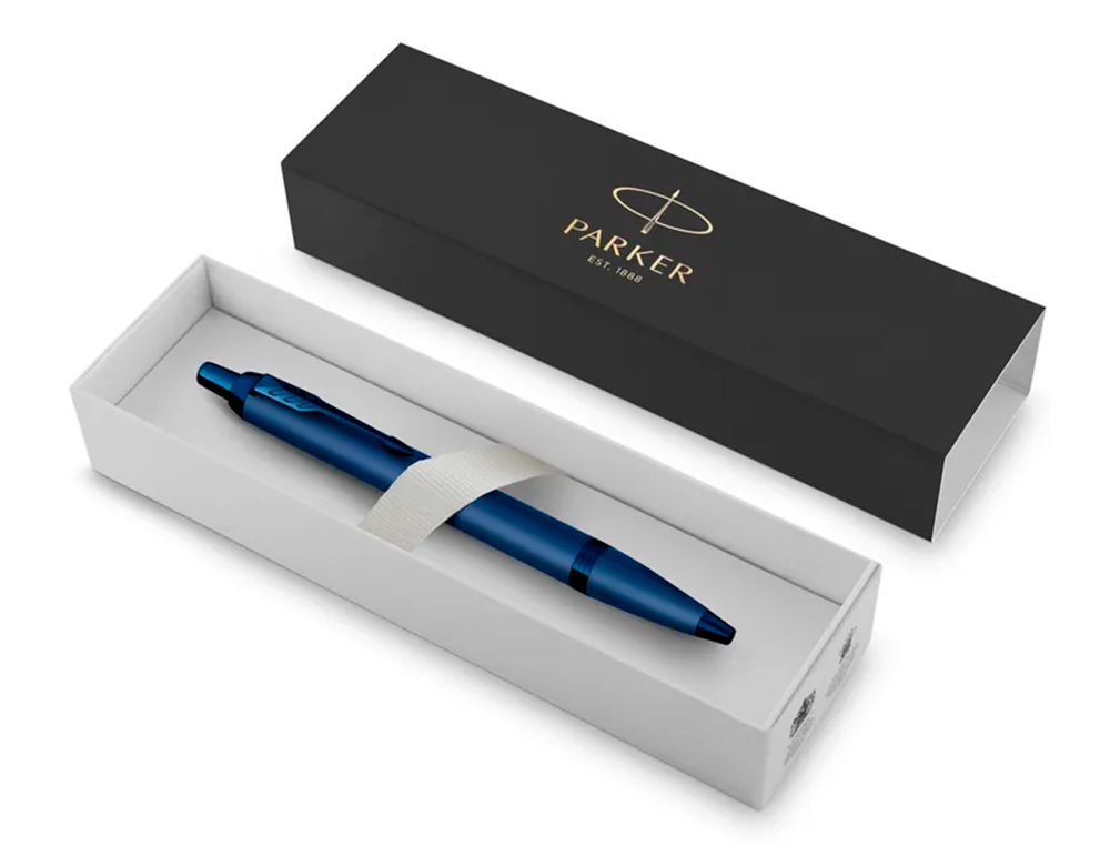 STYLO-BILLE PARKER IM MONOCHROME BLEU POINTE        MOYENNE ENCRE BLEU ETUI       CADEAU