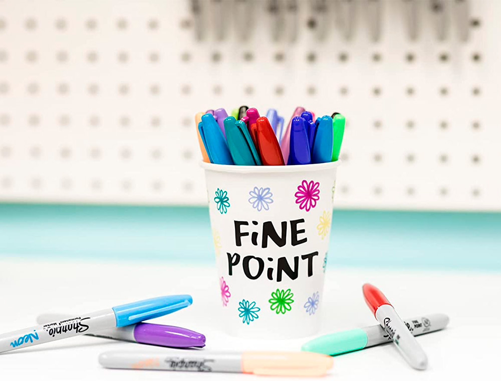 MARQUEUR PERMANENT SHARPIE BLISTER20 POINTES FINES 10    ULTRA FINES  30 COLORIS       GRANDE BOITE