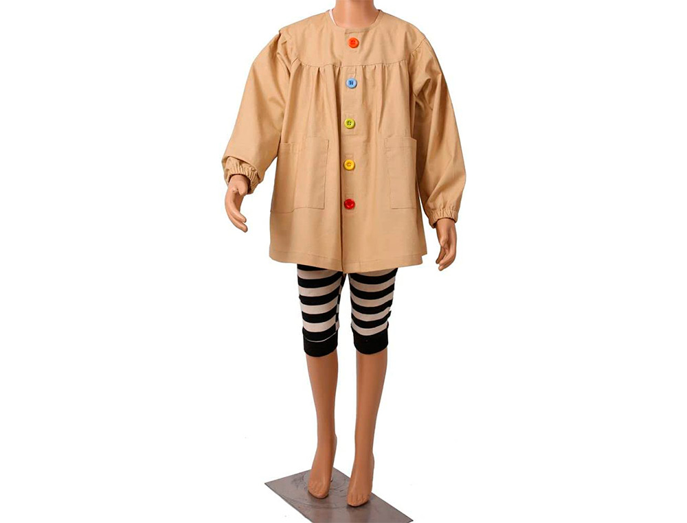 BLOUSE PEINTURE OZ INTERNATIONAL JUNIOR XS 3-5   ANS COTON COLORIS BEIGE