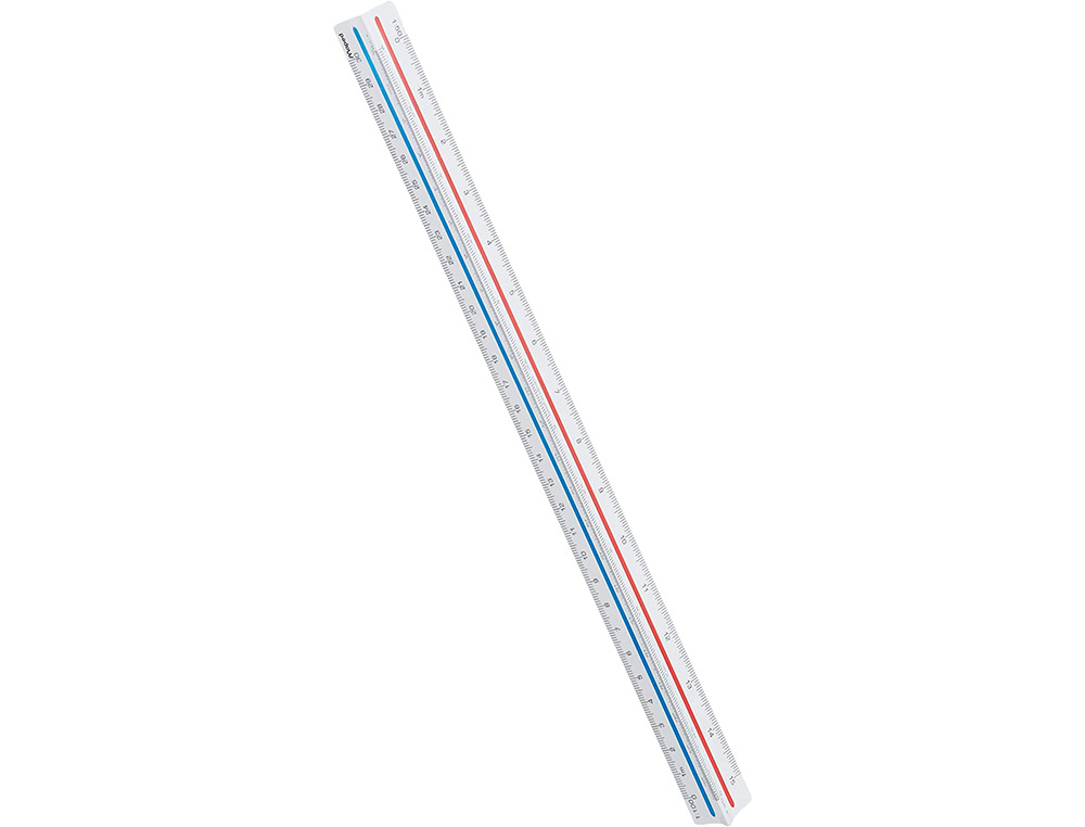 REGLE A ECHELLES MAPED ABS 1COULEUR SUR CHAQUE FACE ETUI DE PROTECTION 1/20 - 1/25 - 1/50 - 1/75 - 1/100 - 1/125