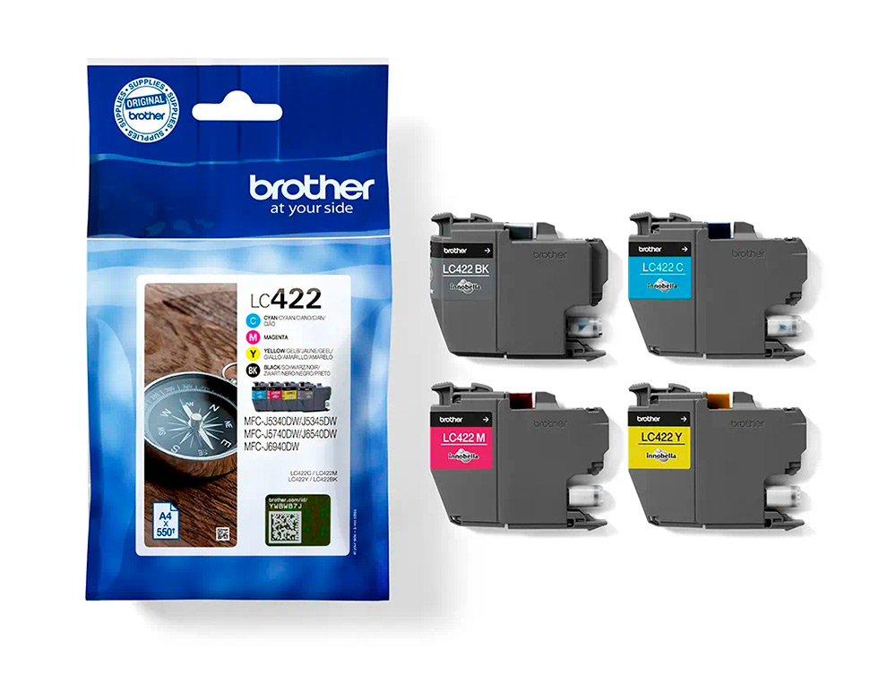 CARTOUCHE BROTHER JET D'ENCRE MFC-J5340DW, MFC-J5345DW, MFC-J5740DW, MFC-J6540DW, MFC-J6940DW 4 ENCRES