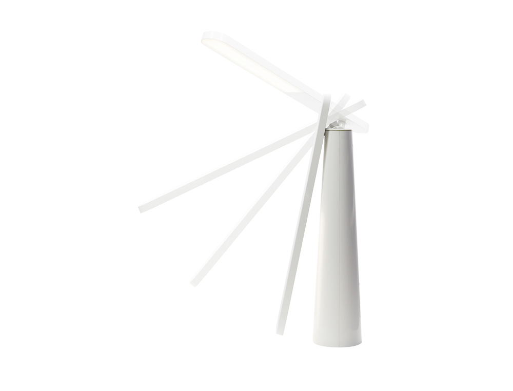 LAMPE LED ALBA SANS FIL TRANSPORTABLE HAUTEUR 42CM    TETE 35X4CM BASE DIAM. 30CM   COLORIS BLANC