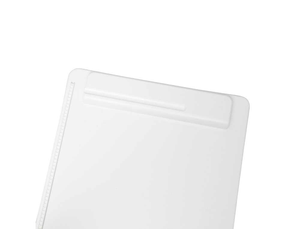 PORTE-BLOC MAUL GO A4 PLASTIQUE RECYCLE PORTE-STYLO INTEGRE DANS PINCE COLORIS    BLANC