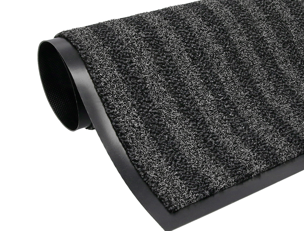 TAPIS SOL Q-CONNECT PREMIUM POUR INTERIEUR ANTIDERAPANT   FIBRE POLYPROPYLENE ET FEUTRE 90X60CM COLORIS GRIS