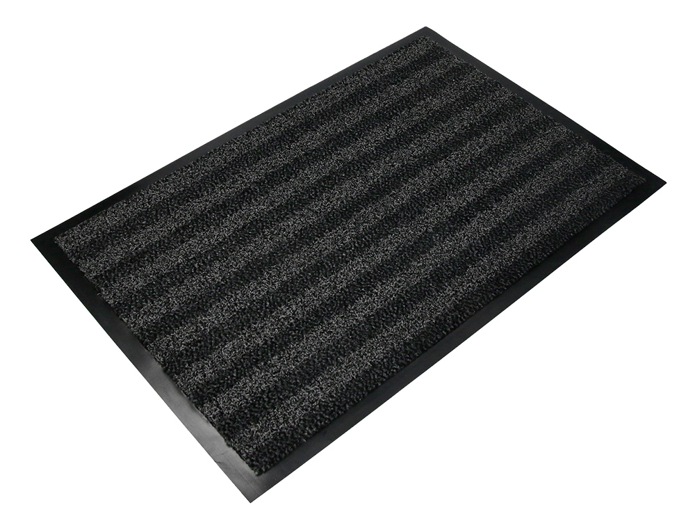 TAPIS SOL Q-CONNECT PREMIUM POUR INTERIEUR ANTIDERAPANT   FIBRE POLYPROPYLENE ET FEUTRE 90X60CM COLORIS GRIS