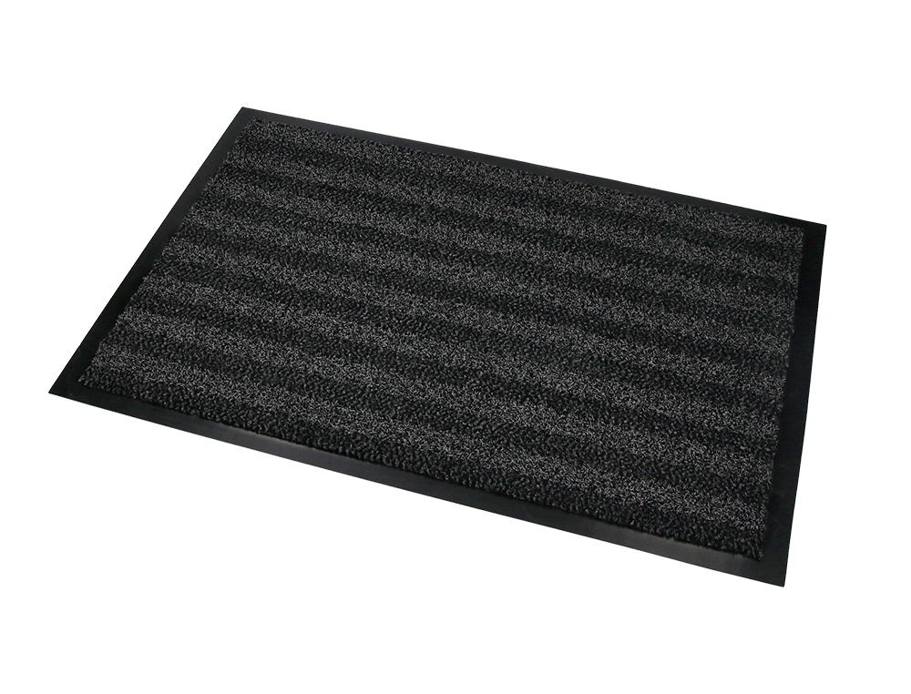TAPIS SOL Q-CONNECT PREMIUM POUR INTERIEUR ANTIDERAPANT   FIBRE POLYPROPYLENE ET FEUTRE 90X60CM COLORIS GRIS