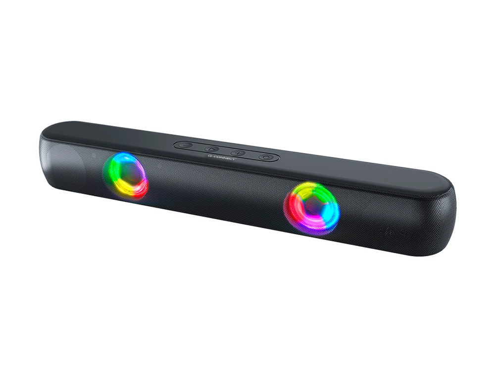 BARRE DE SON Q-CONNECT BLUETOOTH AVEC LUMIERE LED ET CONTROL DU VOLUME COLORIS     NOIR