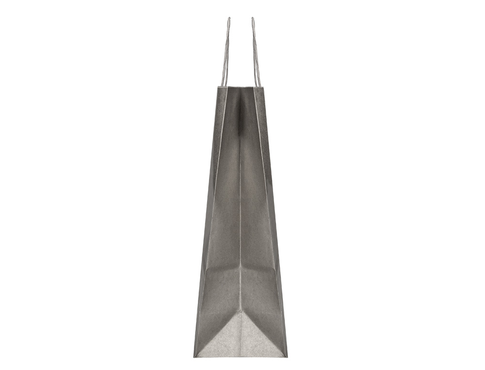 SAC PAPIER Q-CONNECT KRAFT LISSE XS ANSE TORSADEE        180X240X80MM COLORIS ARGENT