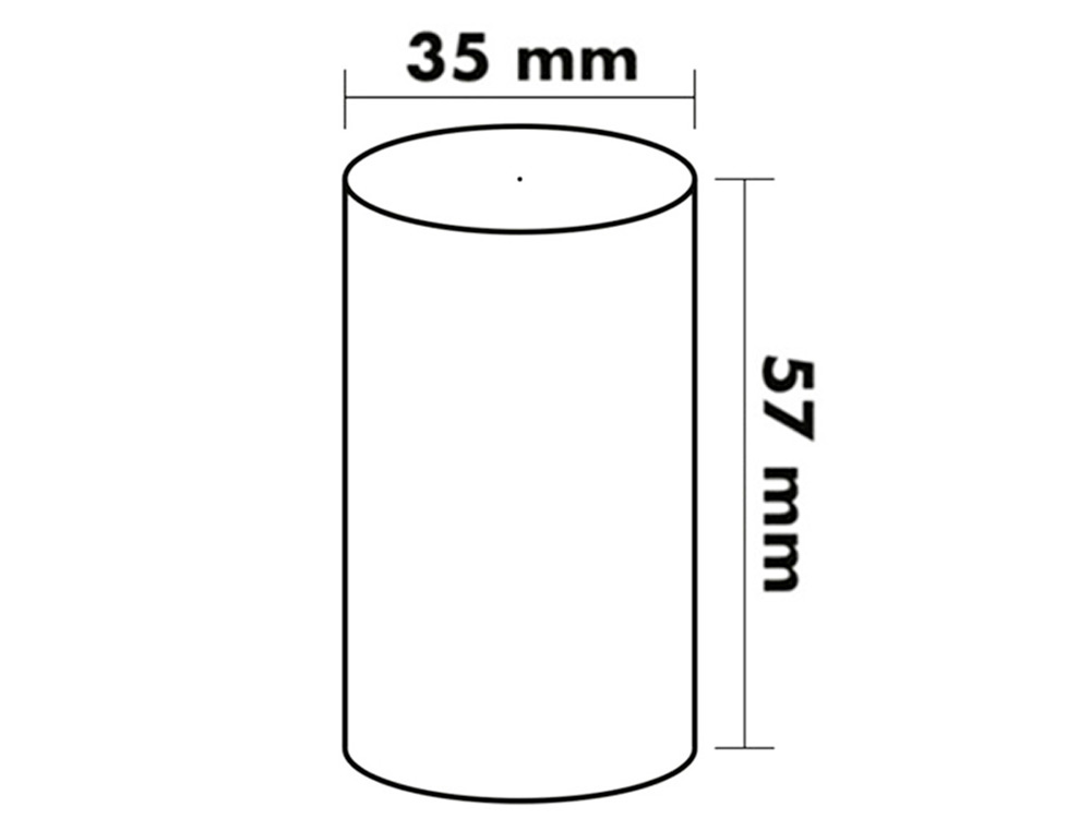 BOBINE THERMIQUE Q-CONNECT 57MM LARGEUR X 35MM DIAMETRE  70GR POUR TPE SANS BISPHENOL  A