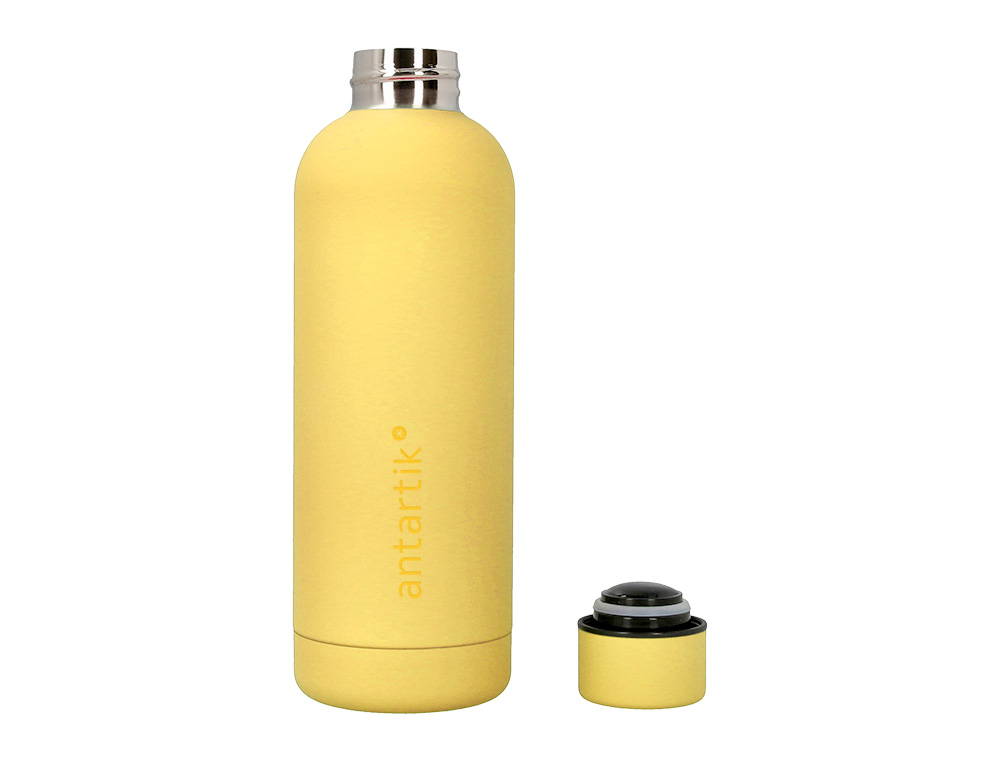 BOUTEILLE ISOTHERME ANTARTIK ACIER INOXYDABLE SANS BPA     500ML COLORIS JAUNE