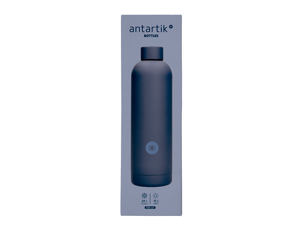 BOUTEILLE ISOTHERME ANTARTIK ACIER INOXYDABLE SANS BPA     750ML COLORIS BLEU