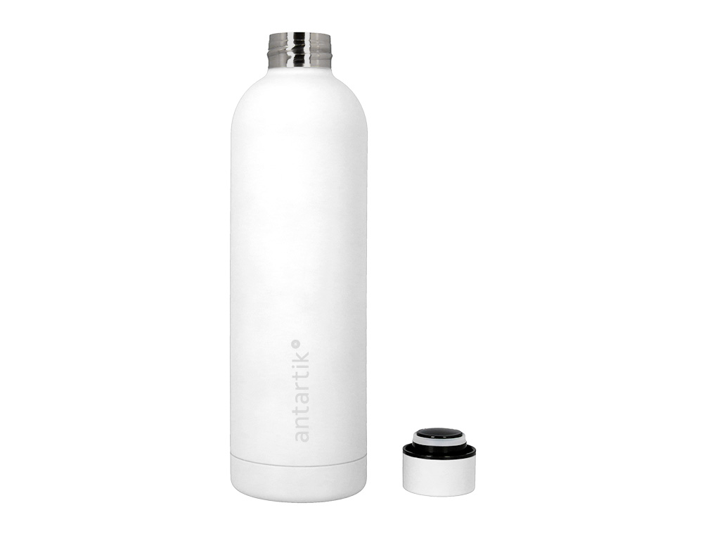 BOUTEILLE ISOTHERME ANTARTIK ACIER INOXYDABLE SANS BPA     750ML COLORIS BLANC