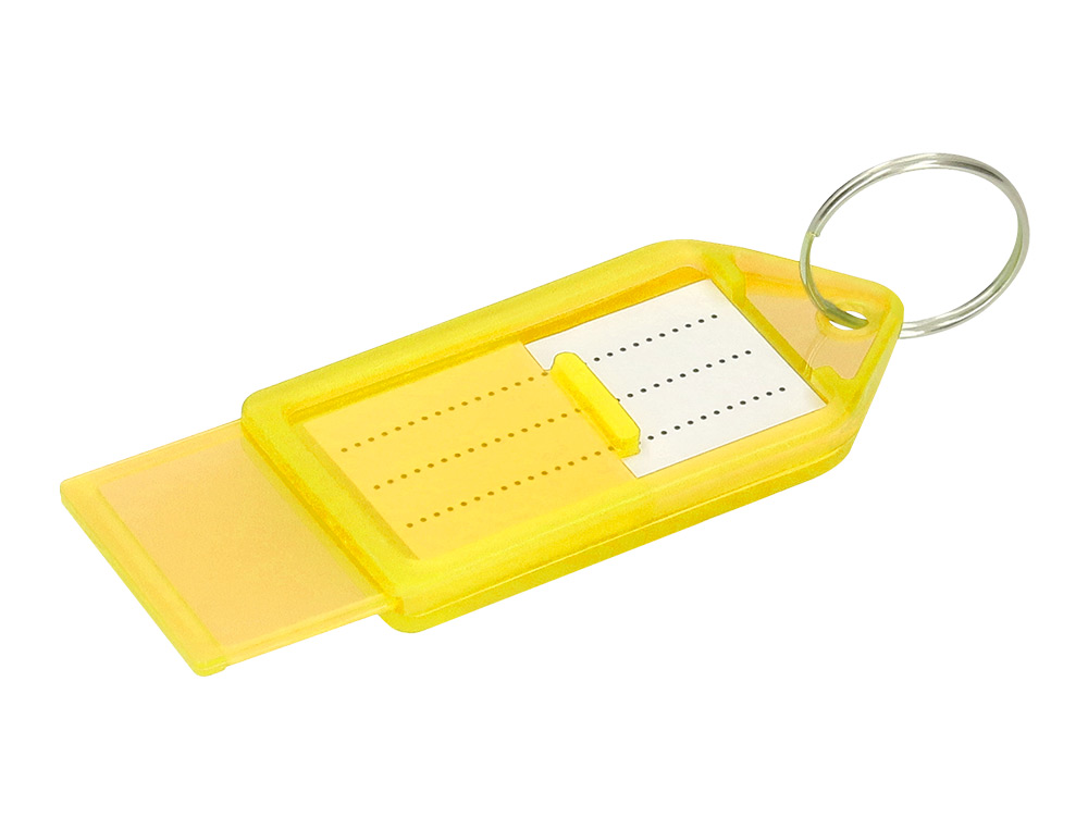 PORTE-CLES Q-CONNECT PORTE-ETIQUETTE PREMIUM       COLORIS JAUNE BOITE 40 UNITES