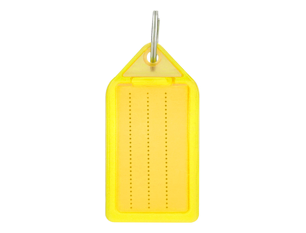 PORTE-CLES Q-CONNECT PORTE-ETIQUETTE PREMIUM       COLORIS JAUNE BOITE 40 UNITES