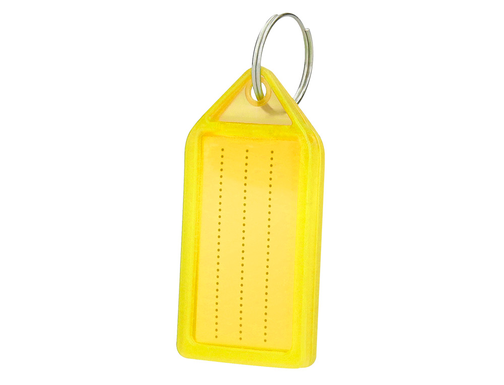 PORTE-CLES Q-CONNECT PORTE-ETIQUETTE PREMIUM       COLORIS JAUNE BOITE 40 UNITES