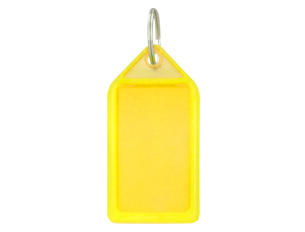PORTE-CLES Q-CONNECT PORTE-ETIQUETTE PREMIUM       COLORIS JAUNE BOITE 40 UNITES