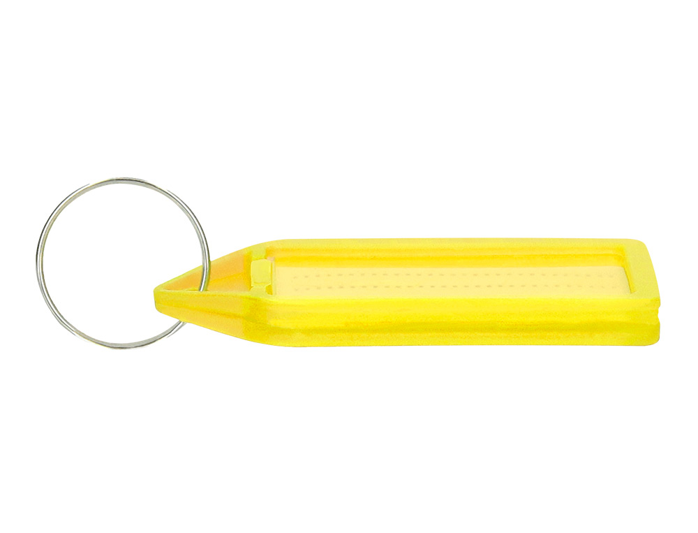 PORTE-CLES Q-CONNECT PORTE-ETIQUETTE PREMIUM       COLORIS JAUNE BOITE 40 UNITES