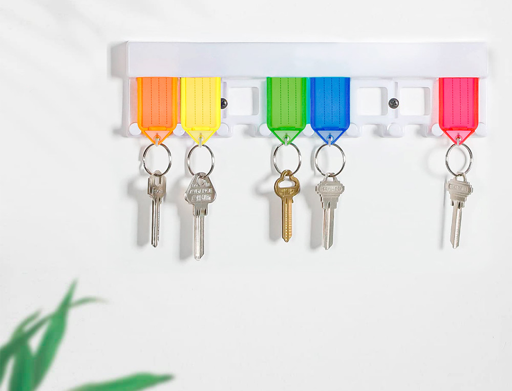 PORTE-CLES Q-CONNECT PORTE-ETIQUETTE PREMIUM       COLORIS BLEU BOITE 40 UNITES