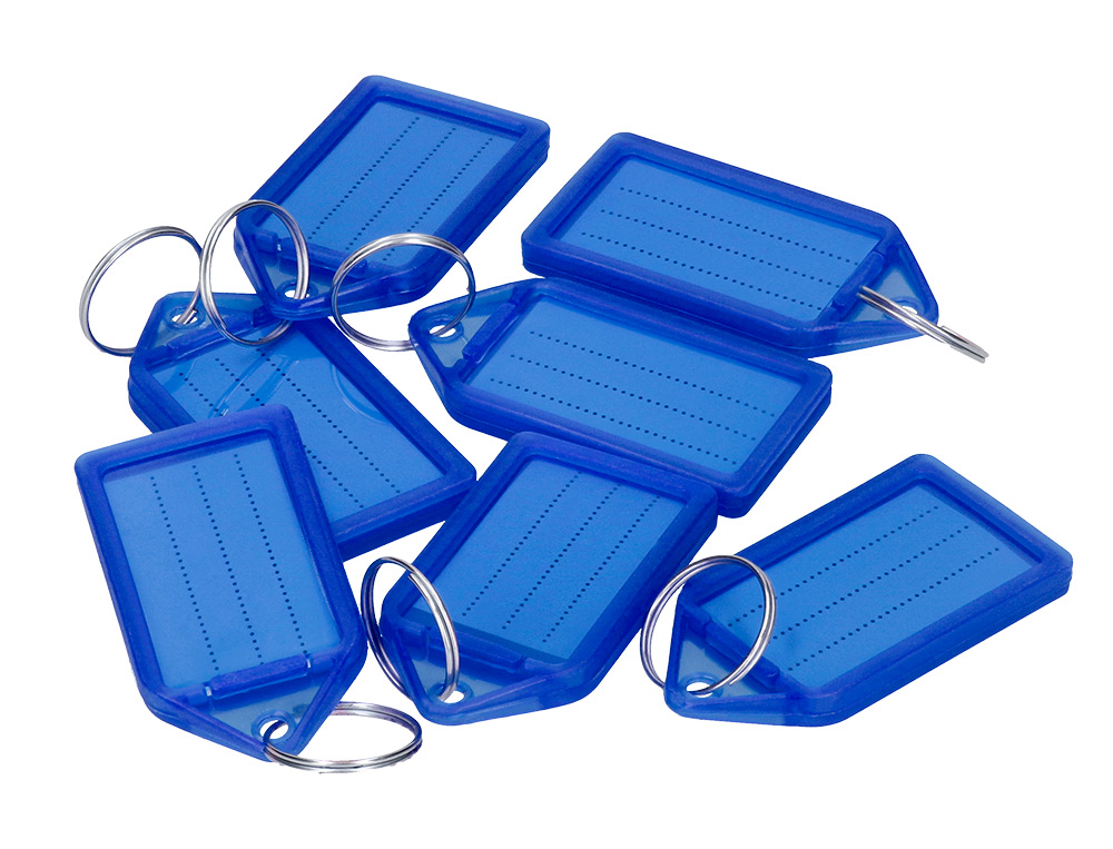 PORTE-CLES Q-CONNECT PORTE-ETIQUETTE PREMIUM       COLORIS BLEU BOITE 40 UNITES