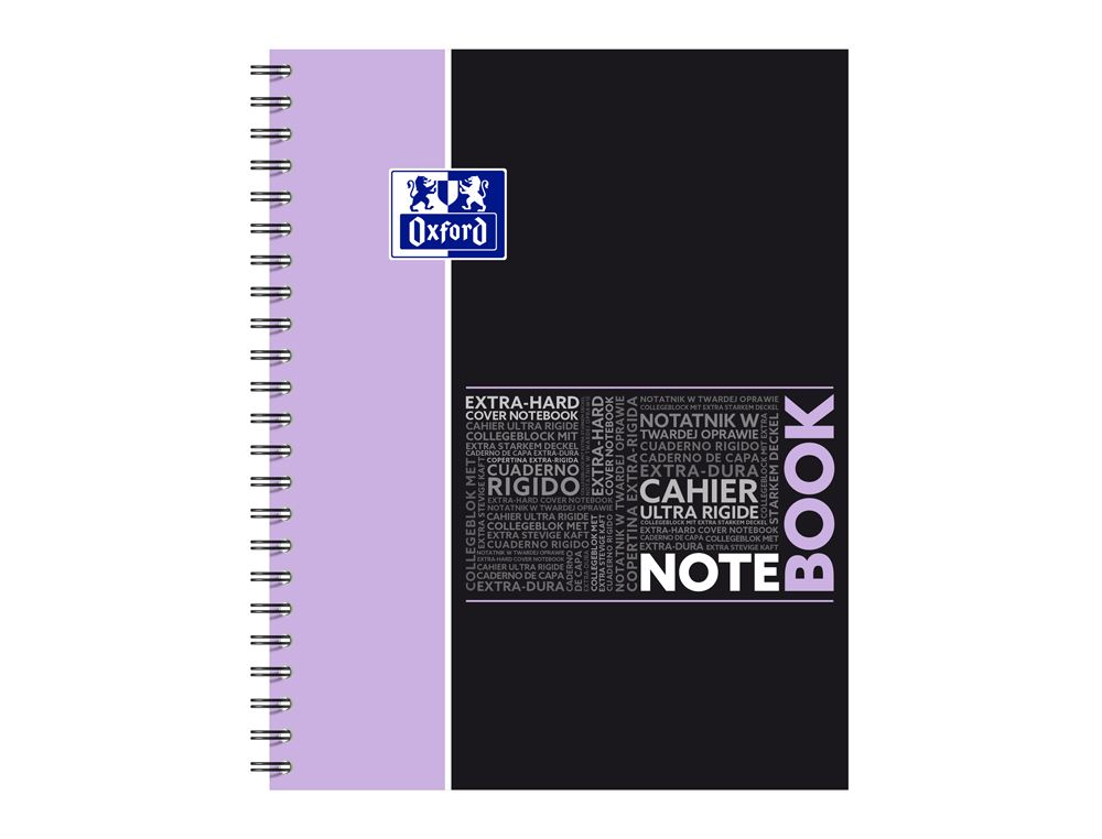 NOTEBOOK OXFORD ETUDIANT INTEGRALE 4 TROUS 230X297MM 160 PAGES OPTIK PAPER 5X5 COL PASTEL ASS LOT DE 20 BLOCS