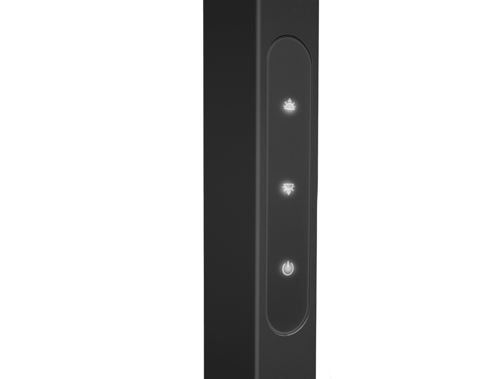 LAMPADAIRE UNILUX VERSUS 196CM LED AVEC SOCLE COLORIS NOIR