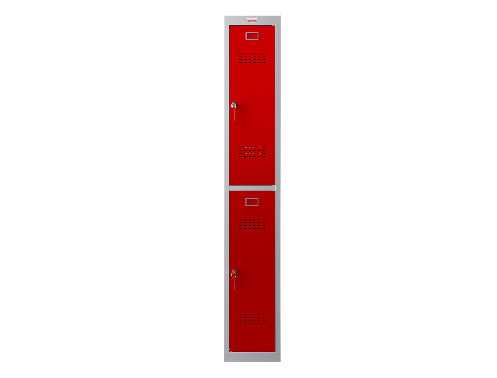 CASIER PERSONNEL PHOENIX SERIE PL PL1230GRK SERRURE A  CLE COLORIS ROUGE